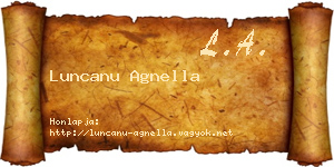 Luncanu Agnella névjegykártya